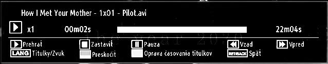 / : Navigačné menu Lang (Prehrať náhľad): Zobrazí vybraný súbor v malom náhľadu obrazovky. ČERVENÉ: Triedi súbory podľa názvu.