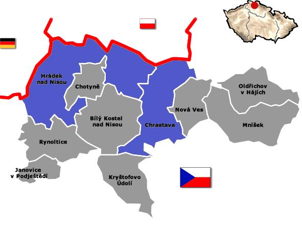 Širší vztahy Město Hrádek nad Nisou je z hlediska širších prostorových a funkčních vztahů vymezeno v rámci České republiky město ležící na severu země, je součástí regionu NUTS II Severovýchod a leží