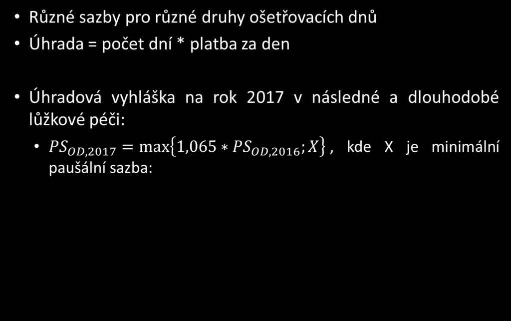 minimální paušální sazba: OD Kategorie pacienta 1 Kategorie pacienta 2 Kategorie pacienta 3 Kategorie pacienta 4