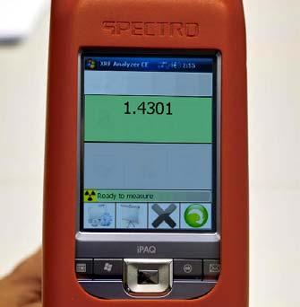 SPECTRO XRF Analyzer CE Programové vybavení přístroje SPECTRO XRF Analyzer CE na bázi Windows Mobile nabízí jednoduché rozhraní pro práci s přístrojem SPECTRO xsort i přes velké množství možných