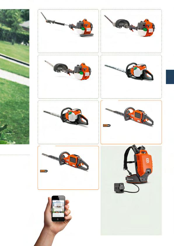 HUSQVARNA 327HE4X Objem válce 24,5 cm³, výkon 0,9 kw, délka stříhací lišty 55 cm, délka 234 cm, hmotnost 6,6 kg.