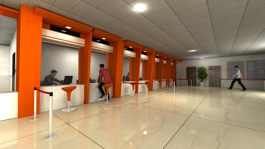 Hotovostní přepážky Velký objem finančních