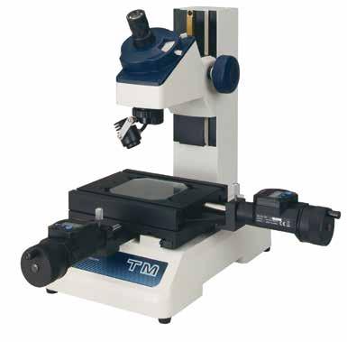 OPTICKÉ MĚŘENÍ Měřicí mikroskop řady TM generace B Nová generace kompaktních měřicích mikroskopů řady TM je vhodná pro měření rozměrů a úhlů obráběných dílů.