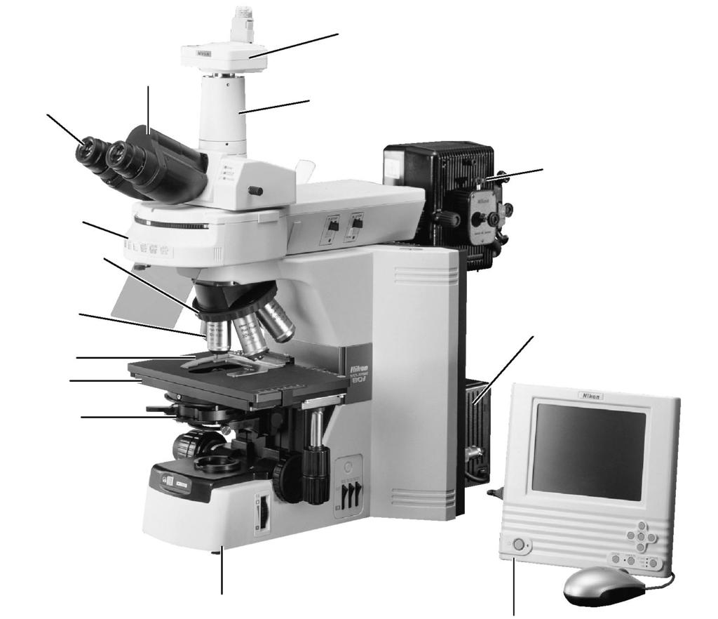 2. Názvosloví a postupy při mikroskopování sestava pro mikroskopování s epi-flo nastavcem 2.