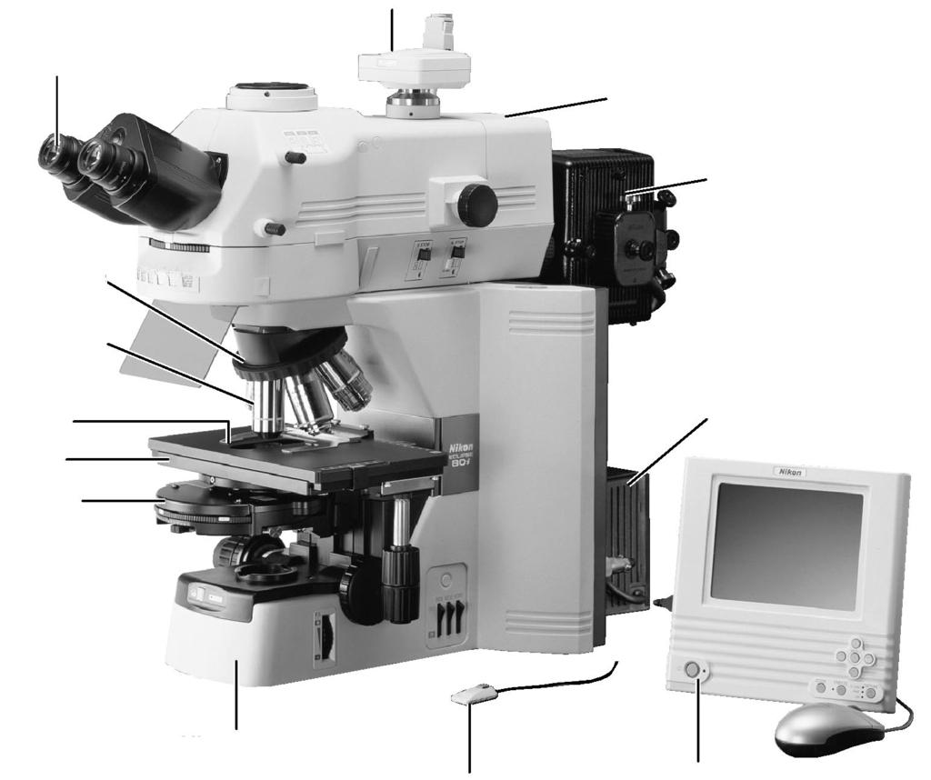 3. Názvosloví a postupy při mikroskopování sestava pro mikroskopování s nástavcem DIH-M 3.