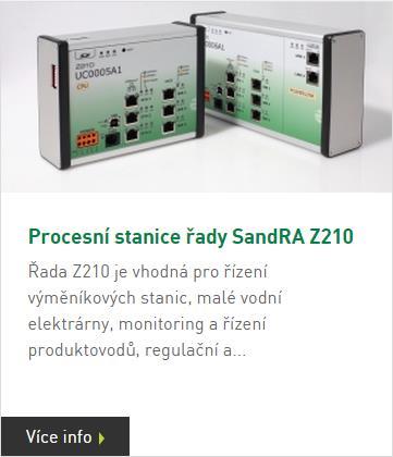 SandRA Z210 - kompaktní stanice Kompaktní procesní stanice řady SandRA Z210 jsou vhodné například pro řízení: výměníkových stanic malých vodních elektráren monitoring a řízení produktovodů regulační