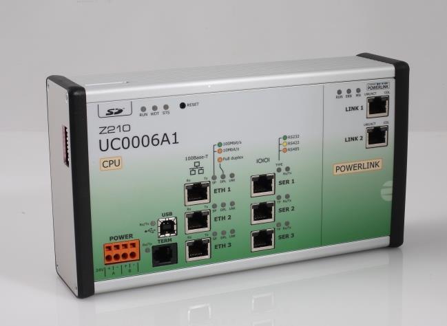 UC0006A1 komunikace POWERLINK ZÁKLADNÍ CHARAKTERISTIKA Stejné jako UC0005A1 2 kanály Fast