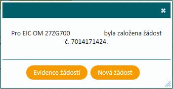 POZN. Výjimkou jsou chyby Zadaný EIC OM neexistuje a Není vyplněn povinný údaj EIC OM. Žádost není možné s těmito chybami poslat do IS PDS, chyby je třeba opravit před odesláním.