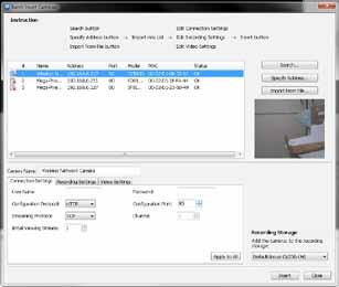 MAC adresa s prefixem: Seznam lze zúžit zadáním prefixu MAC adresy kamer. d.
