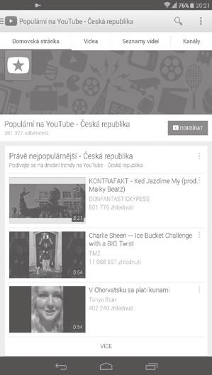 8.3 YouTube YouTube je online služba pro sdílení videa, jejímž prostřednictvím může uživatel stahovat, sdílet a prohlížet videa.