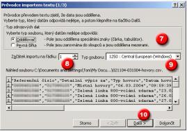 Typ souboru: 1250 : Central European (Windows) 10.