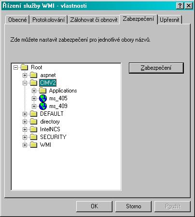 12: Vlastnosti v konzole Řízení služby WMI Dalším velmi užitečným nástrojem pro řízení WMI je program wmic.exe, kterému se budeme podrobněji věnovat dále.