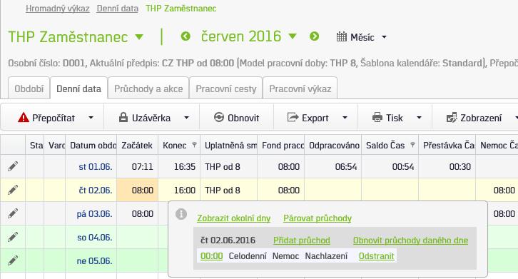 akce s generováním, které se automaticky přeruší následným příchodem