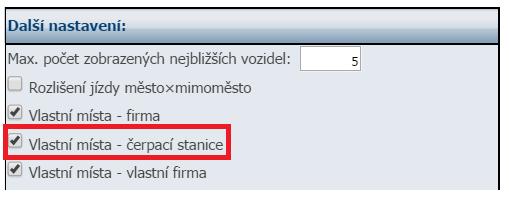 zatrženo Vlastní Místa čerpací stanice 5.