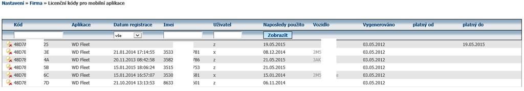 29 Tankovací karty Agenda zobrazuje vazby mezi tankovacími kartami a vozidly/ řidiči. Seznam přidělených tankovacích karet není nijak limitován.