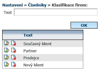 uživatele povolené právo editace informací o firmě v Nastavení/Uživatelé. 6.