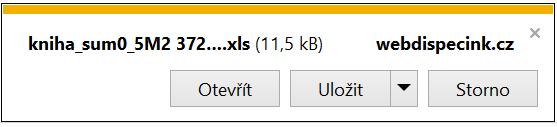 Poté je nabídnut uživateli soubor ke