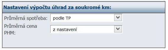 Tyto náklady se vypočítávají podle nastavení firmy jako skutečné nebo z nastavení.