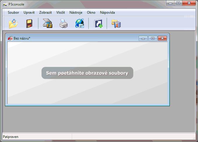 Viewer P3console Hlavní okno Volbou Start, Programy, TOSHIBA Viewer V2, TOSHIBA Viewer V2 spusťte P3console: Hlavní okno tvoří 4 části: 1.