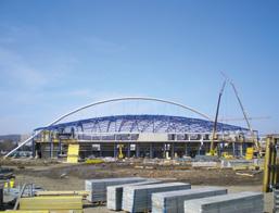 structure, prestressing of tendons Zimní stadion, Poděbrady Ice-hockey stadium, Poděbrady Fotbalový stadion, Chomutov Football