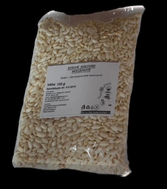 Burisony rýžové burizony rýžové 150 g do kynutých knedlíků a jiných těst, cukroví zalité karamelem, do