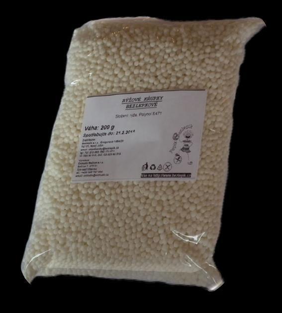 Křupky rýžové rýže, polynol E471 200 g náhrada za piškoty, sušenky, přírodní doplněk