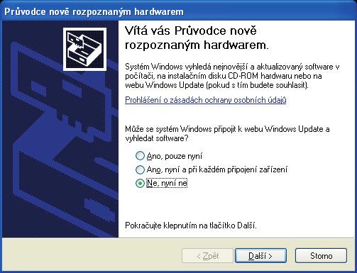 2. Instalace ovladače (Windows XP, Windows Server 2003) Tato kapitola obsahuje popis instalace systémového ovladače pro uvedené operační systémy Windows.