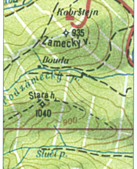 Komunikační a geografický jazyk 15 Na turistických mapách je výškopis znázorněn pomocí výškové kóty a vrstevnic. Vrstevnice jsou čáry, které spojují místa se stejnou nadmořskou výškou.