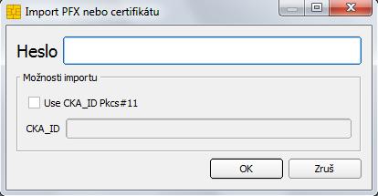 7. Další funkce softwaru Bit4id PKI Manager 7.1. Import certifikátu z PKCS#12 Vložení certifikátů ze zálohy (PFX nebo P12) do tokenu se provede kliknutím na tlačítko Import. 1.
