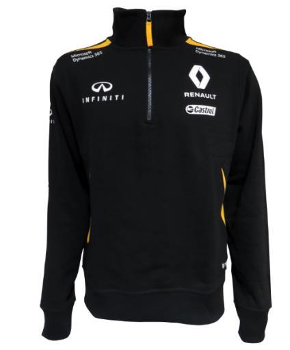 Potisk logem Renault a logy sponzorů. Barva: černá.