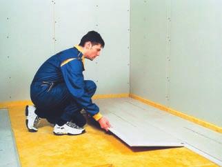 podlahy od svislých stěn a průchodů stropní konstrukcí. Omezují boční přenos kročejového hluku, jsou nedílnou součástí řešení skladby plovoucích podlah.