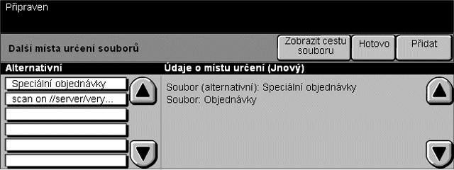 Snímání v síti Pole pro správu dokumentů Pole správy dokumentů umožňují zadat informace do šablony ze zařízení, které jsou jedinečné pro určité požadavky snímání.