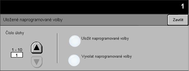 Kopírování Uložené naprogramované volby Použijte tuto funkci k naprogramování až 10 často používaných programových posloupností. Například kombinace voleb, jako jsou Vymazání okraje a Vázané předlohy.