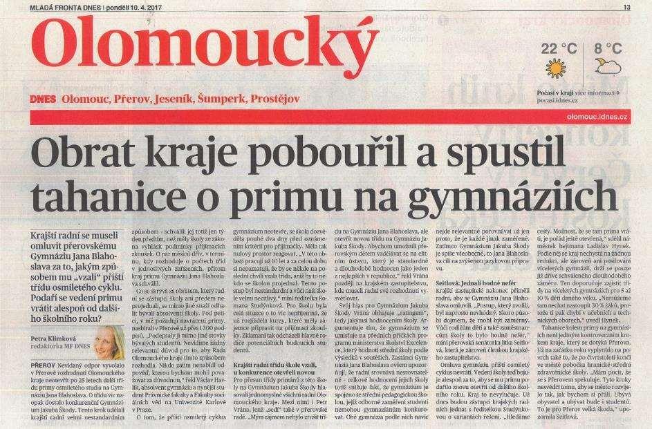 Publicita školy Obrat kraje pobouřil a