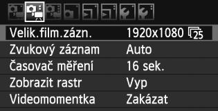 3 Nastavení funcí nabídy Karta [o] Zvuový záznam Za normálního stavu zaznamená integrovaný mirofon monofonní zvu.