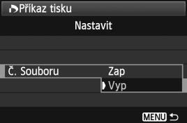 2 Vyberte položu [Nastavit]. Vyberte položu [Nastavit] astisněte tlačíto <0>.