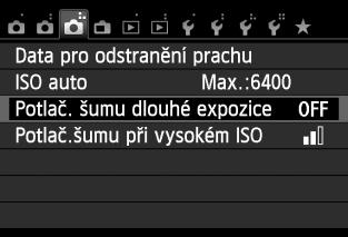 3 Nastavení potlačení šumun Možnost [Potlač. šumu u více sním.] Nelze nastavit funkce automatický braketing expozice a braketing vyvážení bílé, položku [z3: Potlač.