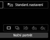 8: Režim Speciální scéna Vyberte režim snímání Noční portrét, Noční scéna z ruky nebo Ovládání HDR podsvětlení. Fotoaparát nastaví vše podle vybraného režimu snímání.