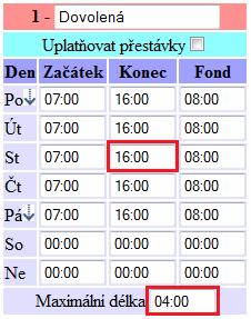 Je tedy velmi důležité uvědomit si základní fungování přerušení a absencí. U celodenních absencí se nevyznačují žádné příchody a odchody.