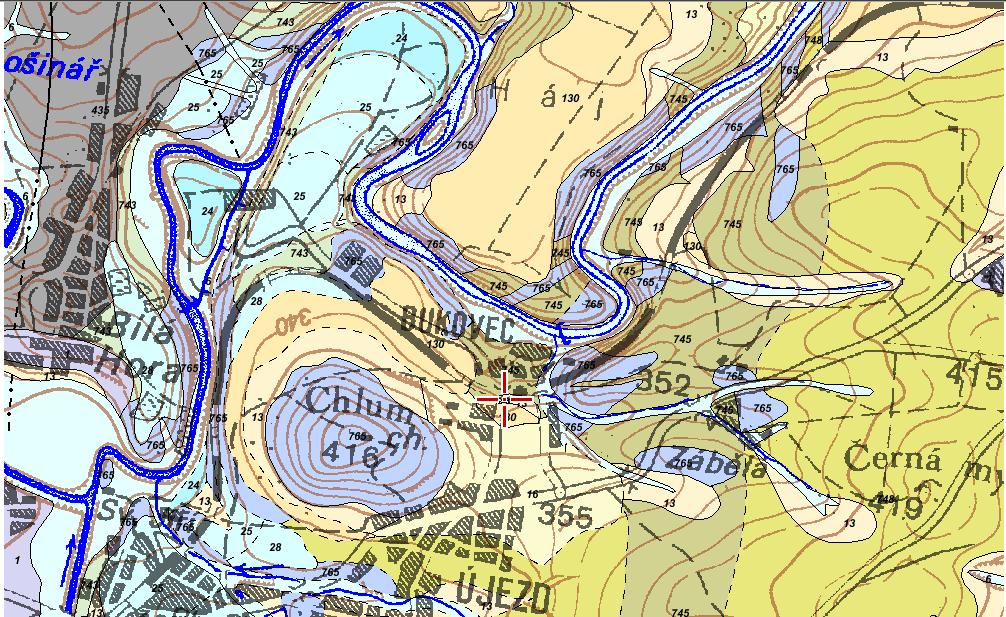 Obr. 1: Geologická mapa Plzeň Bukovec a blízké okolí. 1:50 000 (www.geology.cz). 2.4 Pedologie Plzeň je na rozhraní dvou regionů.