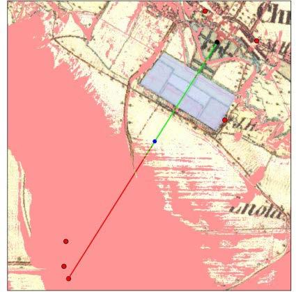 K prostorové analýze vizuálních vztahů z vytipovaných stanovišť byl použit nástroj viewshed v prostředí