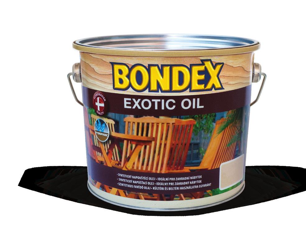 KATALOG PRODUKTŮ / OLEJE BONDEX EXOTIC OIL Syntetický olej na exotické dřevo na bázi speciální směsi olejů.