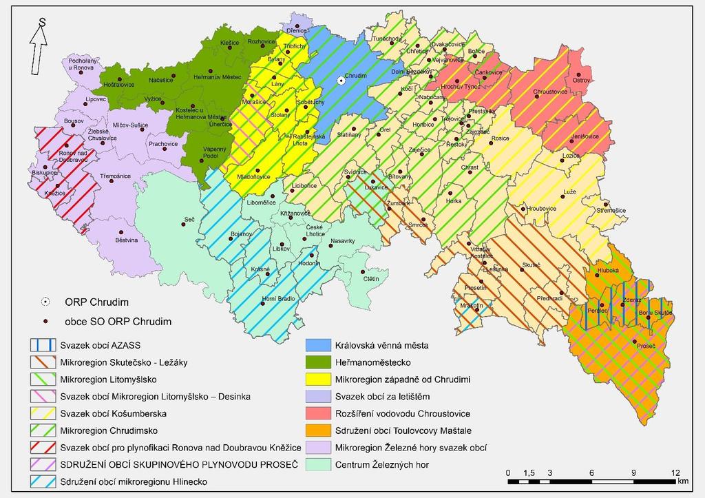 2 Souhrnná zpráva za všechny DSO v území Ve správním obvodu ORP Chrudim působí 17 dobrovolných svazků obcí (Centrum Železných hor, Heřmanoměstecko, Mikroregion Chrudimsko, Mikroregion Skutečsko