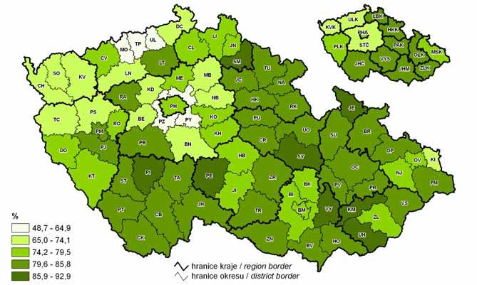 13. Struktura hostů - nerezidentů v hromadných ubytovacích zařízeních a průměrná doba jejich pobytu v roce 2009 Structure of non-resident guests in collective accommodation establishments and average