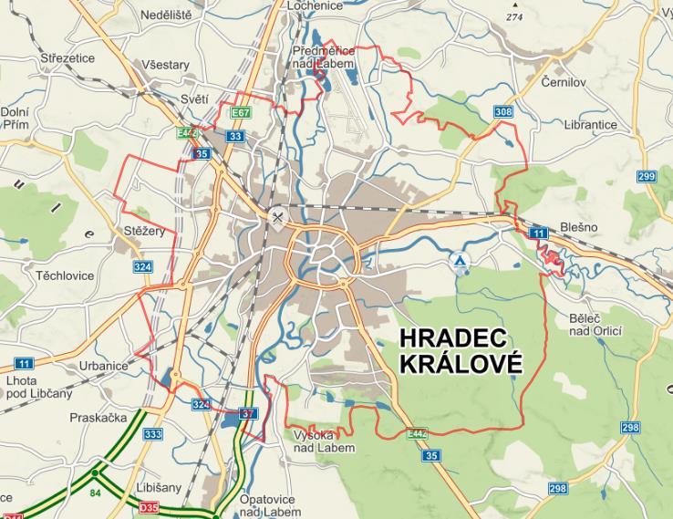 Páteřní cyklistické komunikace v Hradci Králové Společné evropské indikátory ECI A1, A3, A4, B6 QUEST závěrečná zpráva TEMPO 30 Metodika plošného zklidňování dopravy TP 218 Navrhování zón 30 TP 132