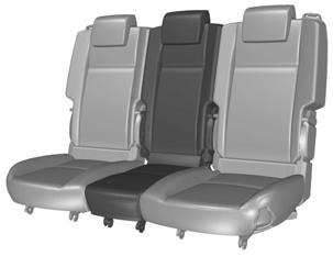Sedadla ZADNÍ SEDADLA Sedadla ve druhé řadě C-MAX Systém komfortních sedadel UPOZORNĚNÍ Při sklápění nebo vyklápění sedadel dejte pozor, abyste nenechali