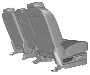 Sedadla Poznámka: Vnější sedadla můžete posouvat dopředu, aby se umožnil přístup ke třetí řadě sedadel.