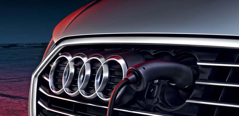 mřížky chladiče Audi Singleframe a kompaktní soupravou pro nabíjení,