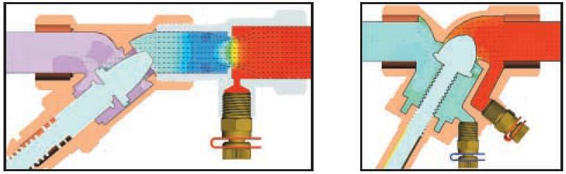 Výhody fixní clonky oproti měření průtoku variabilní clonkou: Myšlenka připojit dvojitý regulační ventil k měřicímu ventilu s fixní clonkou vznikla v UK v 80. letech.