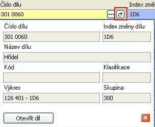 Je tvořen na díl, který má v Databázi dílů v položce Druh výraz Standardní. (Je možno použít také díl, který má v této položce výraz Standardní z typového.